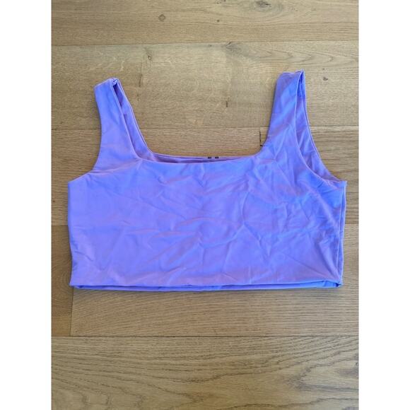 Parallel Apparel - Square Neck Crop Top in Lilac - Picture 1 of 3